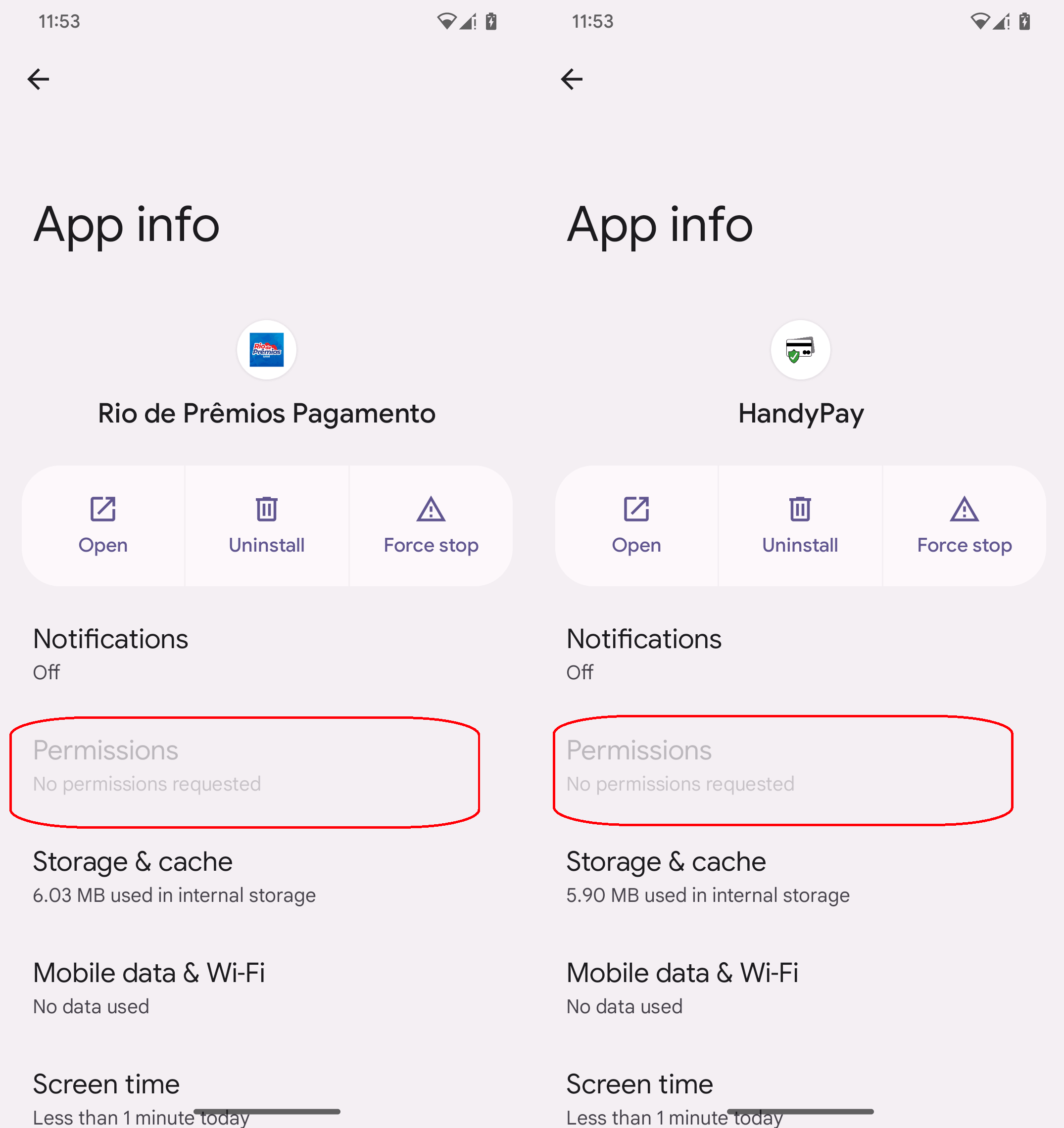 Figure 11. HandyPay doesn’t require any permissions Figure 11. HandyPay doesn’t require any permissions