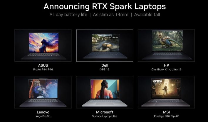 rtx spark laptop designs